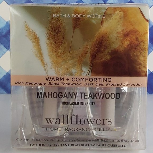 BATH & BODY WORKS 'MAHOGANY TEAKWOOD' WALLFLOWERS PLUG-IN REFILLS 2-PACK - Picture 9 of 16